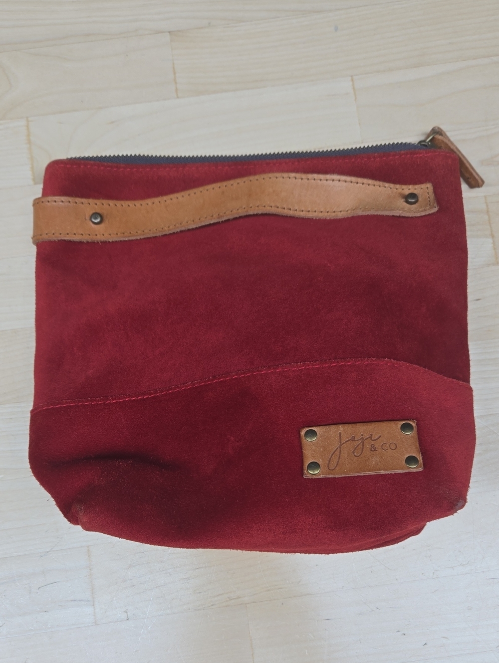 Joji & CO. | Red Suede Clutch Bag